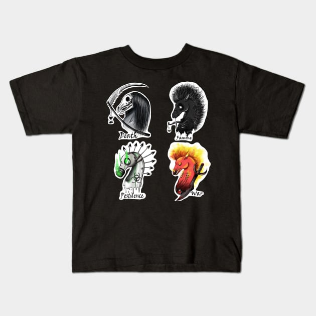 The Four Horsemen (4) Kids T-Shirt by Bat13SJx